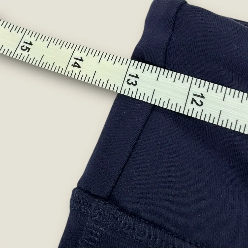 Alo Yoga High‎ Waist Goddess Legging S Navy Blue Black Ribbed Leg Warmer